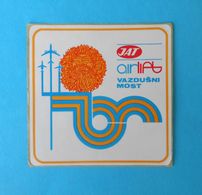 JAT - YUGOSLAV AIRLINES ... Vintage Official Sticker * National Airways * Plane * Avion * No. 2 - Aufkleber
