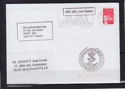 Cachet "  KONINKL'JKE MARINE  " 3509 VP Utrecht   Sur Lettre De 83 FREJUS  Pour 78200 MAGNANVILLE Le 12 8 1999 - Maritime Post