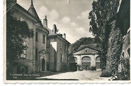 Suisse   SAINT SAPHORIN  -  COUR DU CHATEAU  En 1938 - Saint-Saphorin