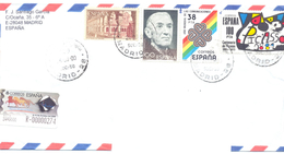 2000. Spain, He Letter Sent By Registered Post To Moldova - Storia Postale