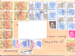 2000. Spain, He Letter Sent By Registered Post To Moldova - Briefe U. Dokumente