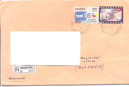 2001. Spain, He Letter Sent By Registered Post To Moldova - Covers & Documents