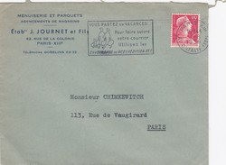 LETTRE.  1 8 1956. MARIANNE MULLER. MENUISERIE ET PARQUETS JOURNET A PARIS - 1955-1961 Maríanne De Muller