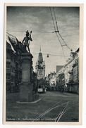 Allemagne--FRIBOURG--1946--Bertholdsbrunnen Und Martinstor (tramway),cpsm 14 X 9  éd Burda - Freiburg I. Br.