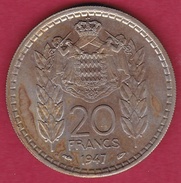 Monaco - Louis II - 20 Francs - 1947 - SUP - 1922-1949 Louis II