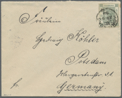 Hongkong - Besonderheiten: 1898, QV 10 C./30 C. Greyish Green Tied "HONG KONG C AP 9 98" To Small Cover To Potsdam/Germa - Andere & Zonder Classificatie