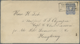 Hongkong - Besonderheiten: Incoming Mail, 1884, Germany 20 Pf. Tied Boxed "HAMBURG STEINWERDER" To Cover To Staff Of "S. - Andere & Zonder Classificatie