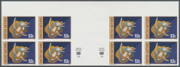 Thematik: Malerei, Maler / Painting, Painters: 1996, UN New York. Imperforate Horizontal Gutter Pair Of 2 Blocks Of 4 Fo - Other & Unclassified