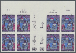 Thematik: Malerei, Maler / Painting, Painters: 1983, UN Vienna. Horizontal Gutter Block Of 2 Imperforate Blocks Of 4 For - Andere & Zonder Classificatie