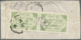 China: 1933, SYS 5 C. Tied "TSINGTIEN 24.11.11" (Nov. 11, 1935) To Cover To Shanghai, On Reverse Pair Of Repair Seal Tie - Covers & Documents