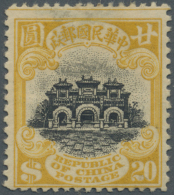 China: 1917, Peking Printing, Hall Of Classics $20, Unused Mounted Mint, Small Thins In Margin On Reverse, By Far The Ra - Brieven En Documenten