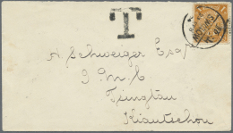 China: 1902, Coiling Dragon 1 C. Tied Bisected Biingual "SWATOW 23 FEB 04" To Cover To Tsingtau, Schweiger Of I.M.C., Wi - 1912-1949 Republik