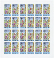 Thematik: Nahrung / Food: 1985, Liberia. Complete Set WORLD FOOD DAY (2 Values) In Imperforate Miniature Sheets Of 24 Sh - Levensmiddelen