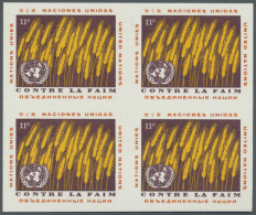 Thematik: Nahrung / Food: 1963, UN New York. Imperforate Block Of 4 For The 11c Value Of The Issue "Freedom From Hunger" - Alimentation
