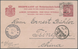 China - Besonderheiten: Incoming Mail, 1904, Dutch East Indies, Stationery Card 7 C. Canc. "SOERABAJA 17/12 1903" Via "S - Sonstige & Ohne Zuordnung