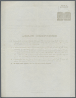 Ceylon / Sri Lanka: 1943 Aerogramme Etc.: First Airgraph Form For Service Personnel, With Two Imprints KGVI. 10c Grey, U - Sri Lanka (Ceylon) (1948-...)