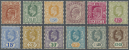Ceylon / Sri Lanka: 1903/1905, 2c. To 2r.25, Wm Crown CA, Complete Set Of Twelve Value, Fresh Colours, Mint O.g., Few Im - Sri Lanka (Ceylan) (1948-...)
