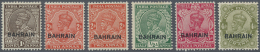 Bahrain: 1934/1935, India KGV Definitives With BAHRAIN Opt. Complete Set Mint Lightly Hinged, SG. £ 170 - Bahrein (1965-...)