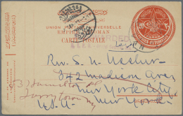 Armenien - Stempel: 1914, (15/Aug.), 20 Para Red Postal Stationery Card Tied By "VAN 1" Cds. And Transit Mark "Istanbul - Armenië