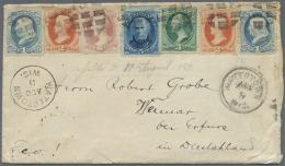 Vereinigte Staaten Von Amerika: 1880. Four-Color-Franking On Cover From "Watertown, WIS." To Weimar, Germany. - Brieven En Documenten