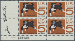 Thematik: Tiere-Hunde / Animals-dogs: 1966, USA. Corner Block Of 4 Of The Issue "Humane Treatment Of Animals" Showing MO - Cani