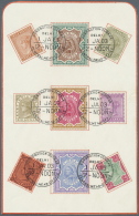 Indien: 1903/1911 Coronation Durbar: Queen Victoria Short Set Of 9 From 3a. To 5r. Tied By The Special "CORONATION DURBA - 1911-35 Koning George V