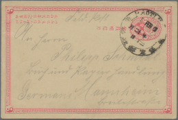 China - Ganzsachen: 1897, ICP 1 C. Tied Large Dollar "PAOTING 1 FEB 01" To Card Addressed "field Post" In Pencil To Germ - Other & Unclassified