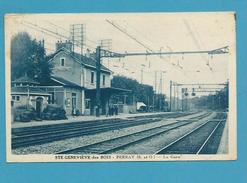 CPSM - Chemin De Fer Gare STE-GENEVIEVE-DES-BOIS - PERRAY (91) - Sainte Genevieve Des Bois