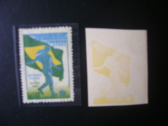 WORLD CUP OF FOOTBALL IN BRAZIL 1950 - A-76, PROOF YELLOW COLOR LEAVINGLY BEAT IN THE STATE - 1950 – Brasilien