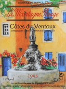 ETIQUETTE De VIN " CÔTES-du-VENTOUX 1995 " - La Montagne Rouge - Appel. Contrôlée - 12° - 75cl - TB. état - Montañas