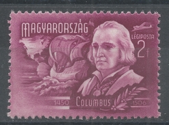 Hungary 1948. Scott #C54 (M) Columbus Explorer - Unused Stamps