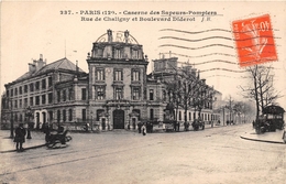 75- PARIS 12e - RUE DE CHALIGNY,ET BLD DIDEROT ,  CASERNE DES SAPEURS POMPIERS - Arrondissement: 12