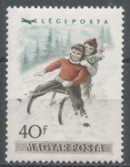 Hungary 1955. Scott #C158 (MNH) Children On Sled - Unused Stamps