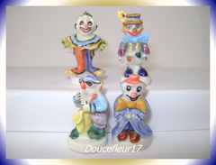 Les Clowns De 1996 ... Lot De 4 Fèves ... Ref. AFF : 14-1996 ..(pan 0013) - Personaggi