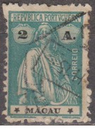 MACAU - 1913, Ceres. 2 A. (Papel Liso, Fino Ou Médio. D. 12 X 11 1/2) (ll-ll)  (o)  MUNDIFIL Nº 212j - Used Stamps