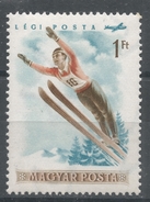 Hungary 1955. Scott #C162 (MNH) Ski Jump - Unused Stamps