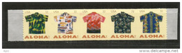 Les T'shirts De HAWAII, Bande De 5 Timbres Neufs **  Autocollants, Nouvelle émission Année 2012 - Neufs