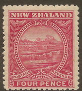 NZ 1898 4d White Terraces SG 252b HM #ZS554 - Neufs