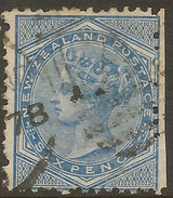 NZ 1874 6d QV FSF P12.5 SG 156 U #ZS146 - Used Stamps