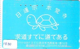 Télécarte Japon * TORTUE  (1830)  PHONECARD JAPAN * 110-699 * TURTLE *  TELEFONKARTE * SCHILDKRÖTE - Schildpadden