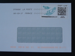 Plume D'oie écriture Writing Timbre En Ligne Sur Lettre (e-stamp On Cover) TPP 3536 - Ganzen