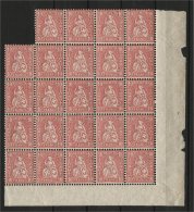 SWITZERLAND, 10 CENTIMES 1881 BLOCK OF 24 MNH - Ungebraucht