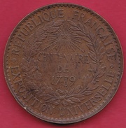 France - 1889 - Exposition Universelle - Centenaire De 1789 - Bronze - Sonstige & Ohne Zuordnung