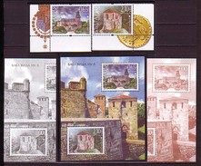 BULGARIA  - 2017 - EUROPA - Fortresses - Set + Vignet + Bl Normal + 2Bl Suuv. - 2017