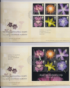 GREAT BRITAIN 2559/64 + BL25 -  2 FDC's - Flowers - 2001-2010 Em. Décimales