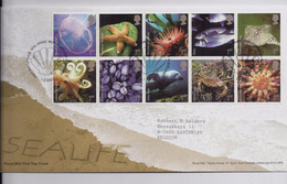 GREAT BRITAIN 2837/46  -  FDC  -  Faune Marine - 2001-2010 Em. Décimales