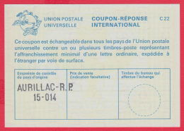 219354 /  International Reply Coupon Reponse C 22 - Aurillac - R.P. 15-014 ,   France Frankreich Francia - Reply Coupons