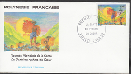 POLYNESIE Lettre 1er Jour De PAPESSE  Du 7 Avril 1992 YT 408 - Briefe U. Dokumente