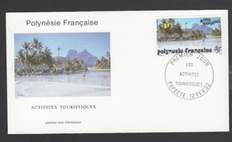 POLYNESIE Lettre 1er Jour De Papeete  Du 12 Février 1992 YT 399 - Lettres & Documents