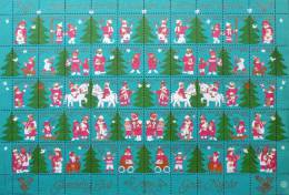 Denmark Christmas Seal 1980 MNH Full Sheet Unfolded   Christmasmotives - Feuilles Complètes Et Multiples